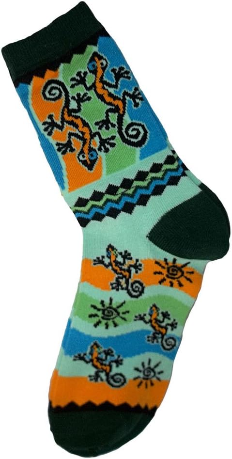 Gecko Lizard Print Socks Women's Size 8-11