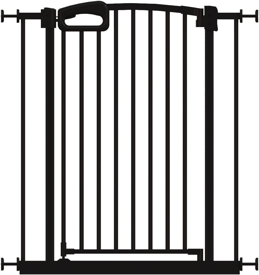 Perma Child Safety Secure Handle Doorway Gate, Black