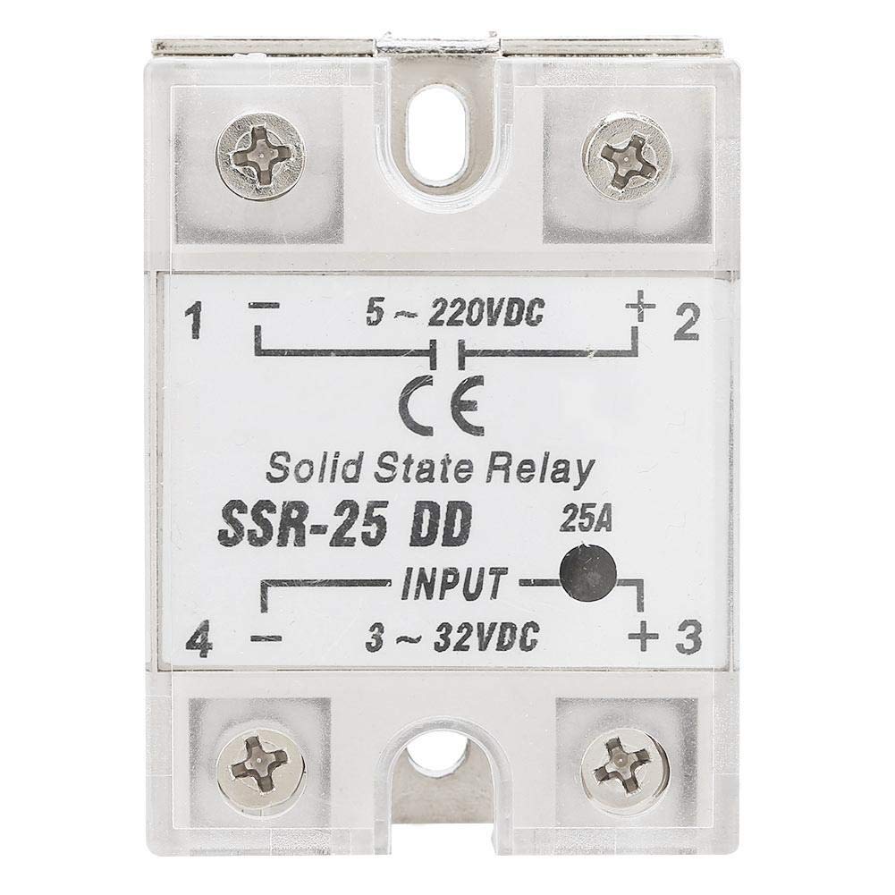 SSR-25 DD Single Phase Solid State Relay 25A 5-220VDC Solid State Relay Module Compact Size for the Industrial Automatic Process