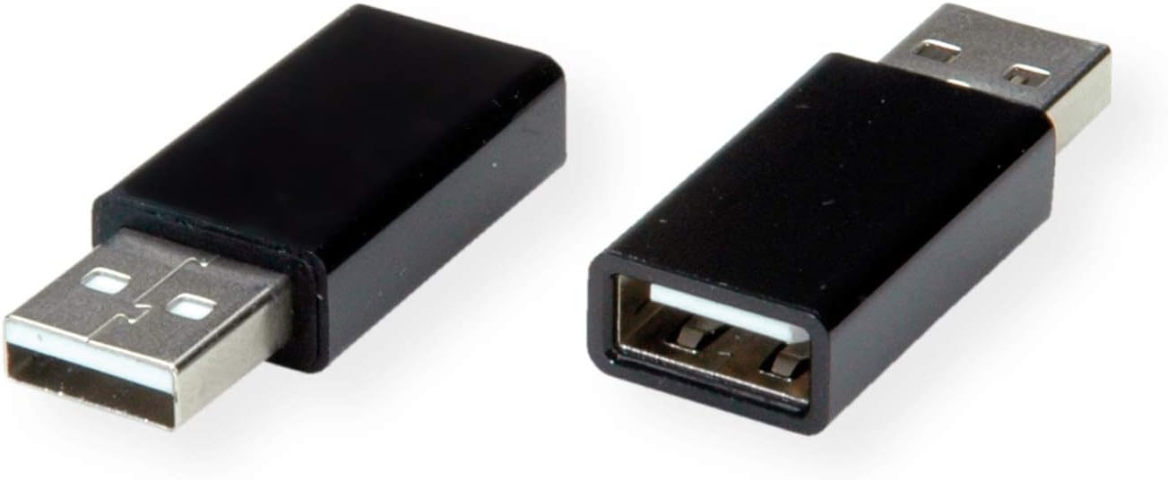 ROLINE USB Type A Data Blocking Adapter, black