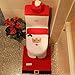 Christmas Decorations Happy Santa Toilet Seat Cover and Rug Set for Bathroom by GIM (Santa Claus)