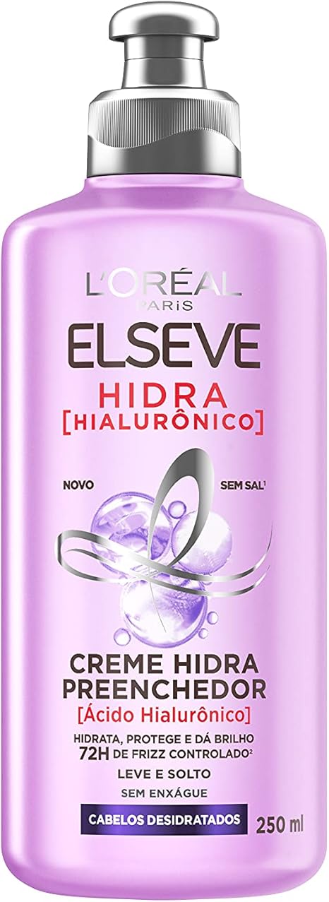 Creme para Pentear Preenchedor L'Oréal Paris Elseve Hidra Hialurônico, 250ml, L'Oréal Paris 