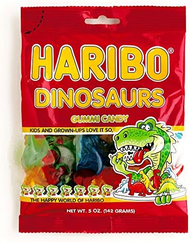 Haribo Dinosaurs Gummies 5 oz each (2 Items Per Order)
