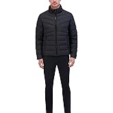Kenneth Cole Men's Cf Zip Mixed Quilted Packable Puffer W Contrast Zipper