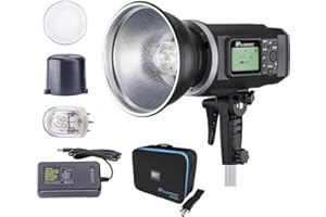 Flashpoint XPLOR 600 HSS Outdoor Battery Powered Studio Flash Strobe Monolight w/Built-in R2 2.4GHz Radio Remote System, Bowens Mount, 600Ws 11.1V 8700mAh Lithium Battery, 450 Full Power Flashes