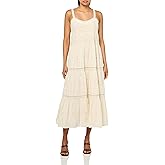 Lucky Brand Womens Embroidered Lace Tiered Maxi Dress