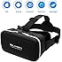 SILMIEN 3D VR Glasses Upgrade Replaceable Leather Patch Even for Near-Sighted Adjustable Pupil and Object Distance Separately Portable Virtual Reality Headset Movies and Games for IOS and Android