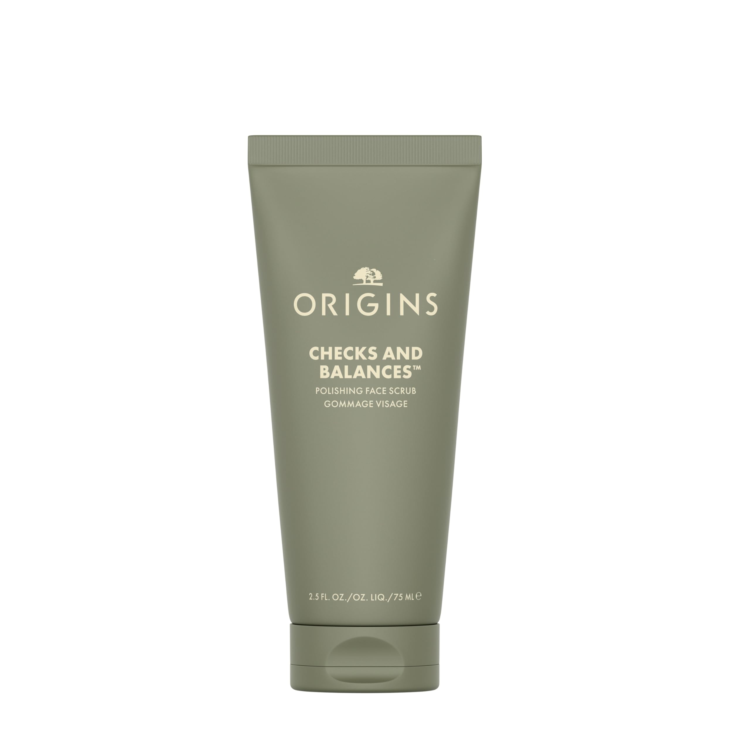 Origins Checks and Balances Polishing Face Scrub | Gently Exfoliates to Smooth Skin & Visibly Minimize Pores | With Bamboo, 75 ml