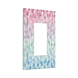 Colorful Mermaid Scales 1 Gang Rocker Light Switch