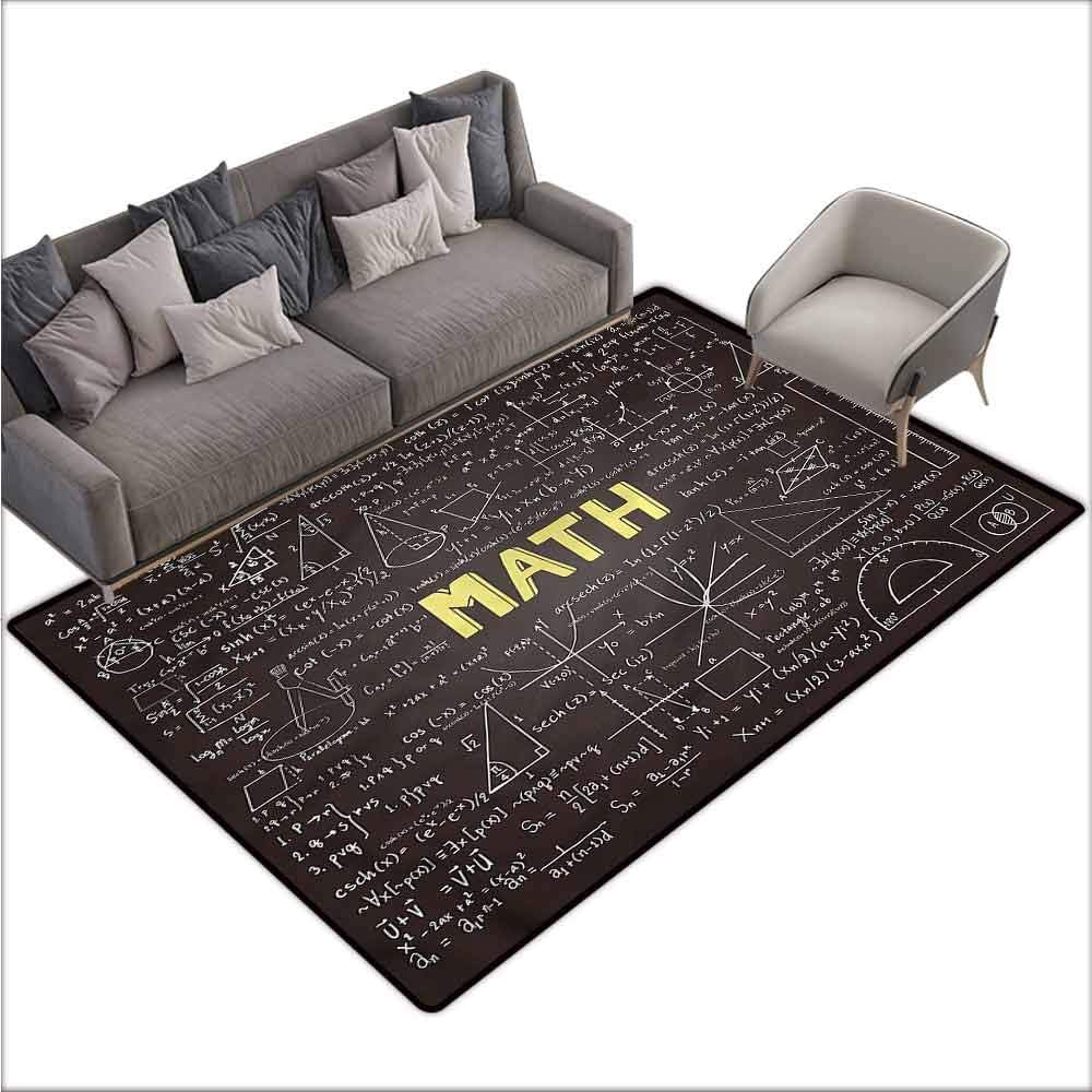 Floor mats for Kids Mathematics Classroom,Math Equation 64"x 96",Rugs for Living Room