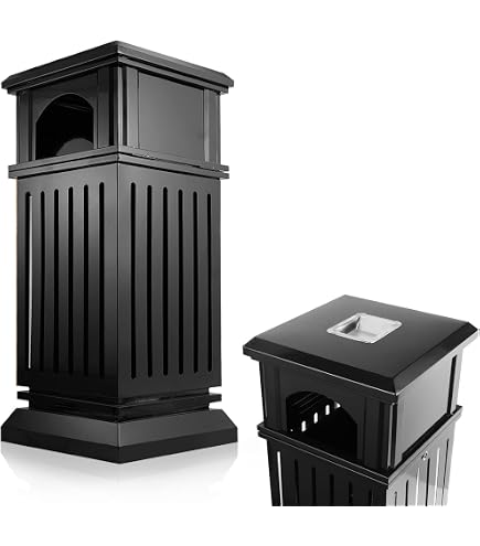 Precision Series 42-Gallon Trash Can - Heavy-Duty With Lift-Off Lid, Black Panel - View #8
