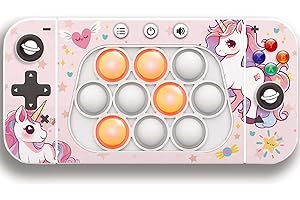 HLXY Fast Push Handheld Game, Pop Light Up Game Toys Upgraded Version 2, Lightly Push to Turn Off The Lit Bubbles.Fidget Sensory Toys for 6 7 8 9 Year Old Kids Boys & Girls & Teens Birthday Gifts