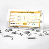 99PCS Extension Spring Assortment Kit, 12 Sizes Small Tension Springs with Dual Hook Ends, Galvanized Spring Steel Construction, Tiny Springs Set for Hobby Crafting and DIY Repair Project