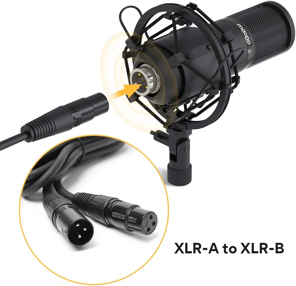 XLR Condenser Microphone Kit MAONO AU-PM320S Professional Cardioid Vocal Studio Recording Mic for Streaming, Voice Over, Project, Home-Studio: Home Audio & Theater