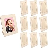 Walquicks 10Pack Wooden Picture Frames for Crafts, 4" x 6" Photos DIY Wood Frames for Crafting,Unfinished Standing Photo Fram