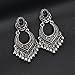 Women's Earrings Studs,Lavany Indian Bollywood Style Gold Plated Wedding Wear Traditional Polki Earrings Jewelry for Women (Silver)