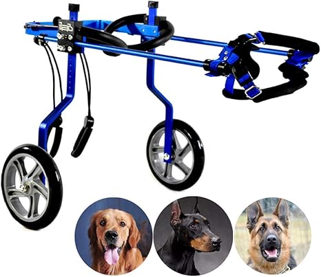 Amazon Co Jp 後脚用の犬の車椅子ペットの車椅子 猫と犬の後肢障害小さなペットの原付2輪調節可能 リハビリ支援の車いす 細い ボディタイプのペットの犬用 複数 ホーム キッチン