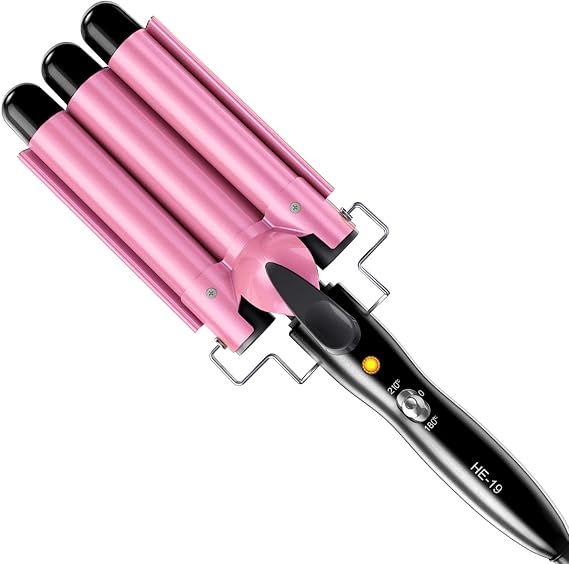 BESTOPE 3 Barrel Curling Iron 1 inch Hair Waver Wand Professional Hair