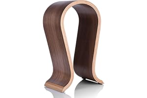 Eminchu Headset Hanger Exquisite Wood Headphones Stand for Home Office TV Set Ideal for OnEar Headphones