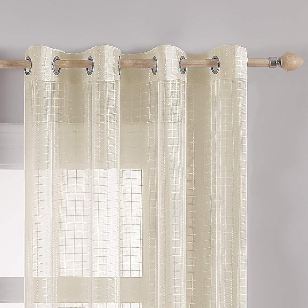 miulee cortinas enrejado poliester