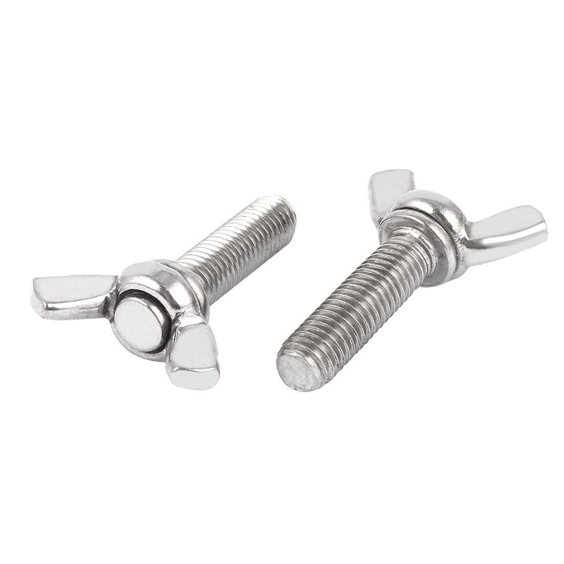 sourcingmap Metric M10 304 Stainless Steel Wing Bolt Butterfly Screw 2pcs