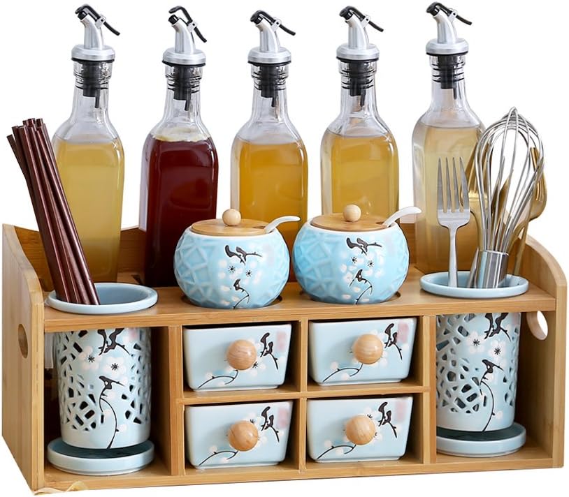 DYW Besteckhalter & -ständer Küchenregal Ober- und Unterteil Gewürzbox