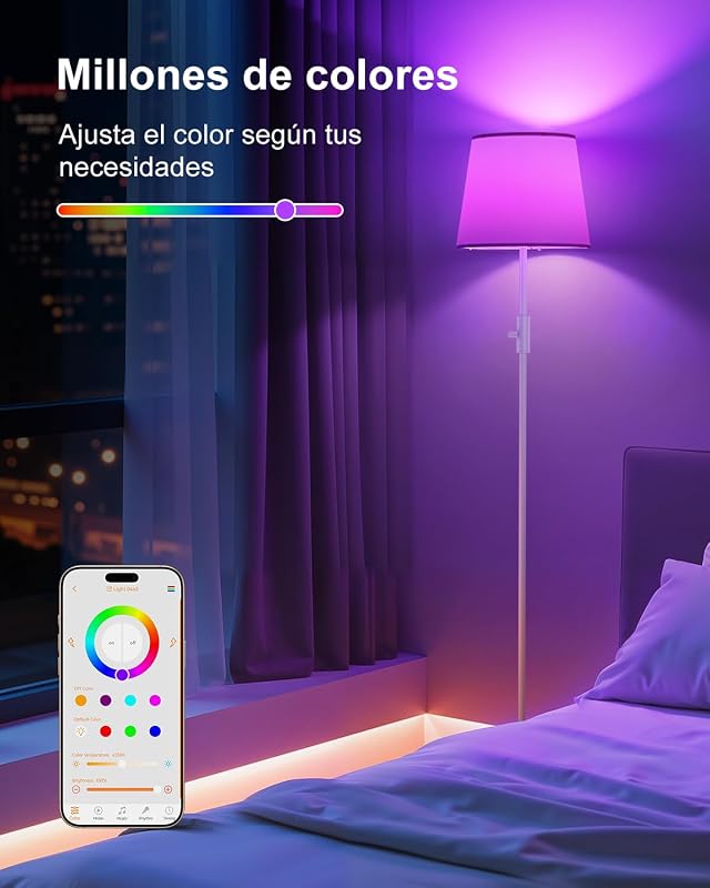 Candeeiro de Pé RGB Inteligente, Aplicação, Compatível com Alexa