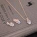Women Rose Gold Plated Dangle Earrings and Necklace with Cubic Zirconia Fashion Bridesmaids Jewelry Sets ¡­