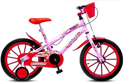 Bicicleta infantil feminina vermelha Clearance