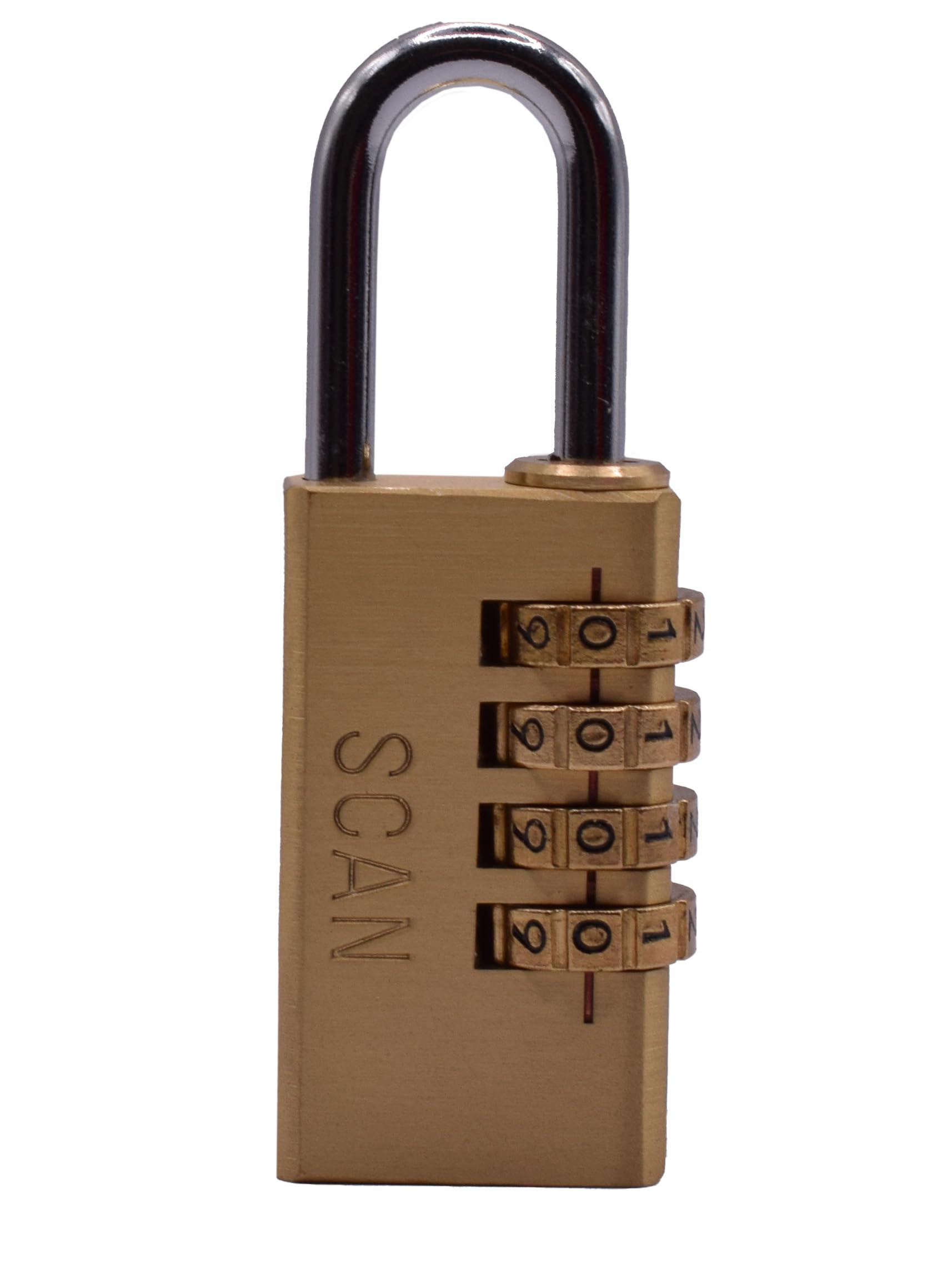 SCAN SCAPLB28COM Brass Combination Padlock