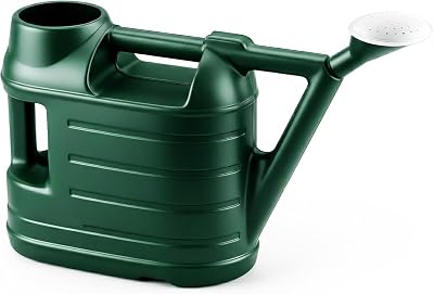 ANGIX 6.5L Watering Can with Sprinkler Rose Head Green Dual Handles