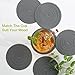 zanmini Silicone Gray Coasters for Drinks, 4 Inch Coasters Set of 6, Tabletop Protection and Prevents Furniture Damage, Spoon Rest, Jar Opener - Easy to Clean (Gray)