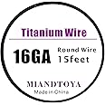 MIANDTOYA Titanium Wire 15feet 16 Gauge 1.3mm TA1 Round for Jewelry Making Handmade Arts Crafts Welding Laboratory