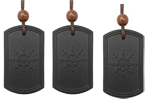 Bloepum 3X Volcanic Rocks Pendant Necklace Anti EMF Radiation Protection Pendant Scalar Quantum Bio Science Negative Ions