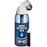 Brita Hard-Sided Plastic Premium Filtering Water Bottle, BPA-Free, Reusable, Replaces 300 Plastic Water Bottles, Filter Lasts 2 Months or 40 Gallons, Includes 1 Filter, Night Sky - 36 oz.