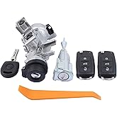 DriveFix Ignition Switch Door Lock Cylinders for VW Tiguan 2012-2017 Passat 2012-2019 Jetta 2006-2018 GTI Golf 2011-2018 Eos 2012-2016 for Audi Q3 2015-2018 w/ 48-Chip 433 Frequency Remote Key