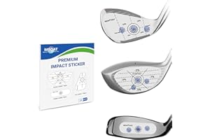 MSOAT Golf Impact Tape Labels, Self-Teaching Sweet Spot and Consistency Analysis, Improve Golf Swing Accuracy and Distance, Golf Club Impact Stickers 3-in-1 Set