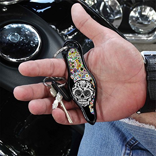 MUNIO Designer Self Defense Kubotan Keychain with Ebook (Sugar Skulls)