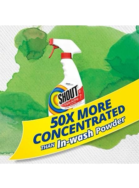 SHOUT TRIPLE ACTING LAUNDRY STAIN REMOVER WITH 22 OZ TRIGGER, 1 GALLON