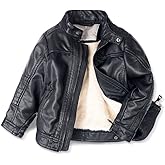 LJYH Boys Leather Jackets New Spring Children Collar Motorcycle Faux Leather Zipper Coats