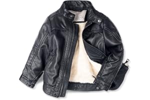LJYH Boys Leather Jackets New Spring Children Collar Motorcycle Faux Leather Zipper Coats