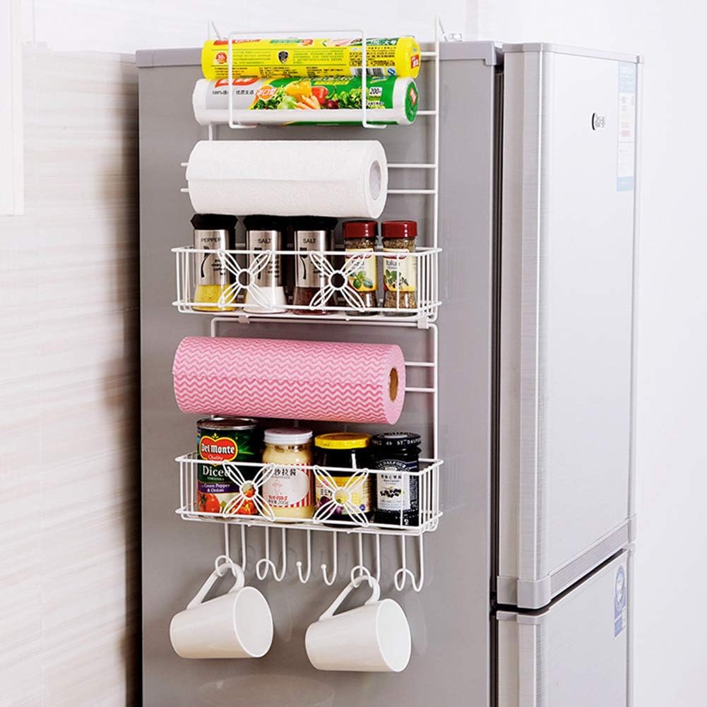 Refrigerator Side Wall Rack Kitchen Shelf Side Seasoning Rack