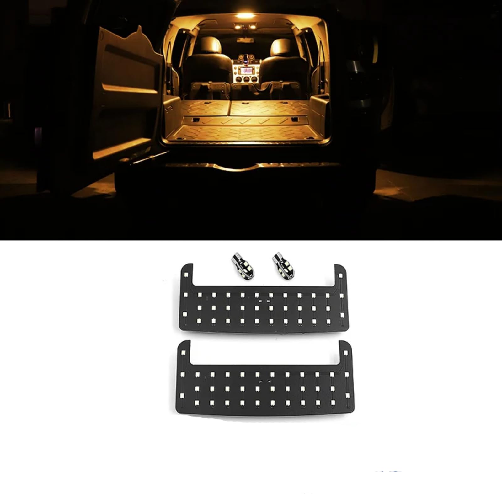 Photo 1 of Aosseiye 4 Pcs Rear Dome Light LED Light Sheet LED Bulbs for FJ Cruiser 2007-2023 Warm White Light Super Bright Car Interior Accessories