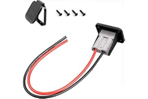 GUIRUIMOON 50A Anderson Plug Connector, Battery Quick Connect/Disconnect Connector, Winch Battery Quick Coupler with 19.68IN Cable for Rescue Winches, Forklifts, Engines. (2 Way Ads 50cm)