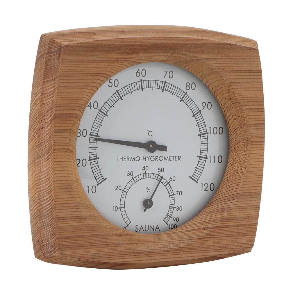 2-in-1 Wood -Hygrometer, Digital Sauna Room Thermometer Hygrometer Humidity Meter Wooden Sauna Thermometer Indoor Wood Sauna Temperature Gauge Bathroom Sauna Steam Room Accessories