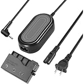 Gonine LP-E8 Dummy Battery ACK-E8 AC Power Adapter Kit for Canon EOS Rebel. | DR-E8 DC Coupler for Canon EOS Rebel T5i T4i T3i T2i 700D 650D 600D 550D - Continuous Power Supply for Video Recording.