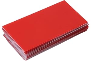 AGATIGE 18pcs Dental Wax Sheets, Dental Base Plate Wax Sheets Red 1.3mm Casting Modeling Wax Sheets Non Shrink Nylon Thin