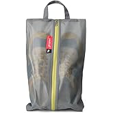 pack all Shoe Bag for Travel, Water-Resistant Shoe Pouch for Gym, Odor-Resistant Soccer Cleats Bag for Sport (Grey, 1-Pack)
