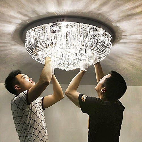 YOUZHENGJIA D19.68" Modern Crystal Ceiling Lamp For Living room Bedroom Lobby Ceiling Light Fixture