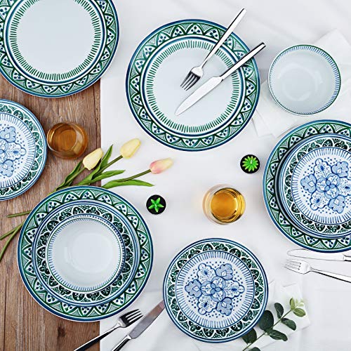 ZYAN 16Piece Kitchen Dinnerware Set, Plates, Dishes, Bowls, Mugs